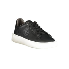 Blauer Black Leather Men Sneaker