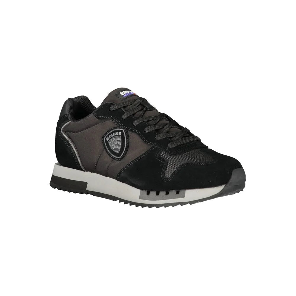 Blauer Black Leather Men Sneaker - Sneakers
