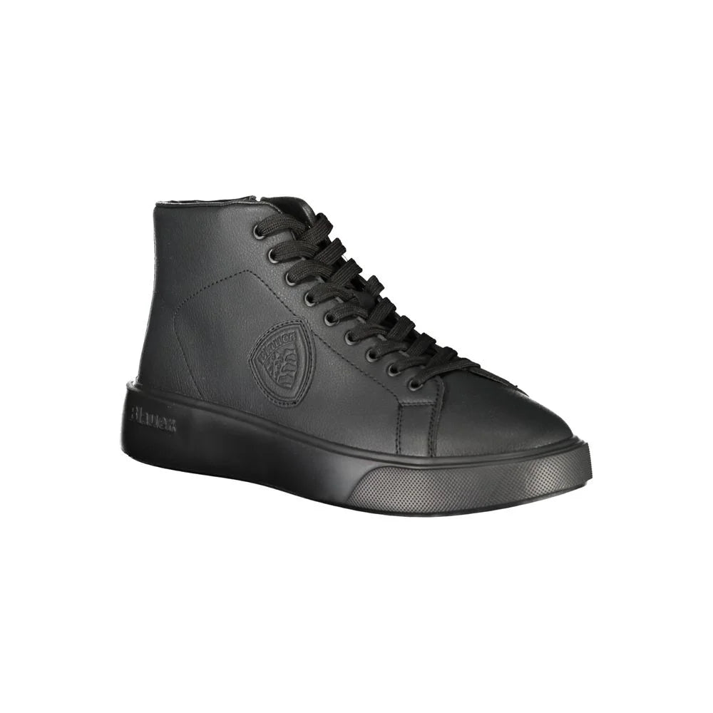 Blauer Black Leather Men Sneaker - Sneakers