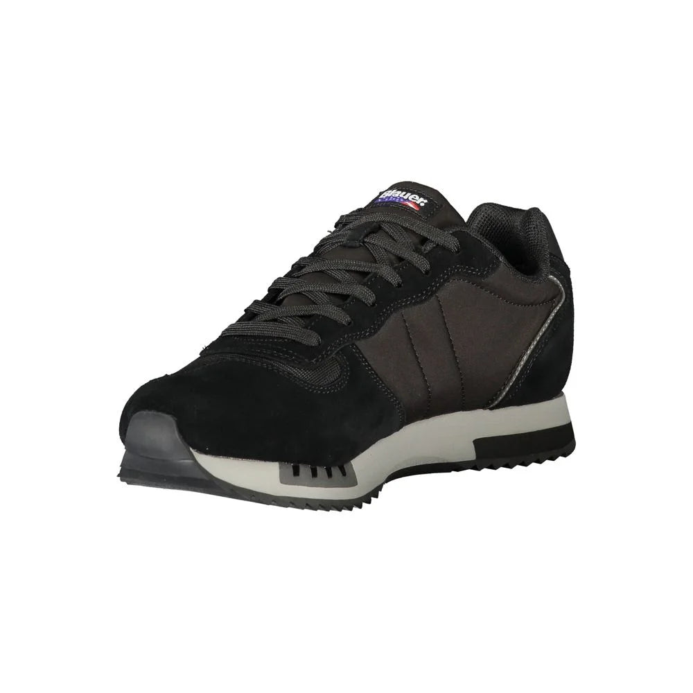 Blauer Black Leather Men Sneaker - Sneakers
