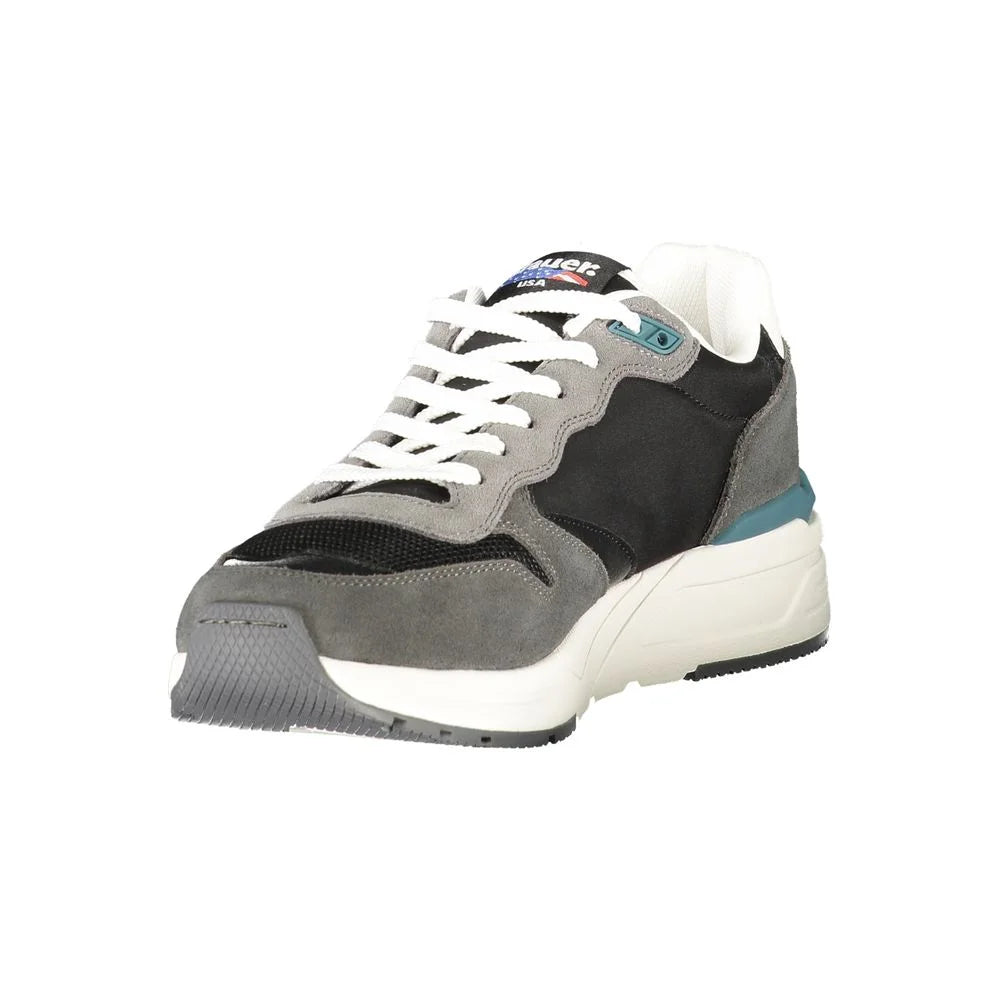 Blauer Black Leather Men Sneaker - Sneakers