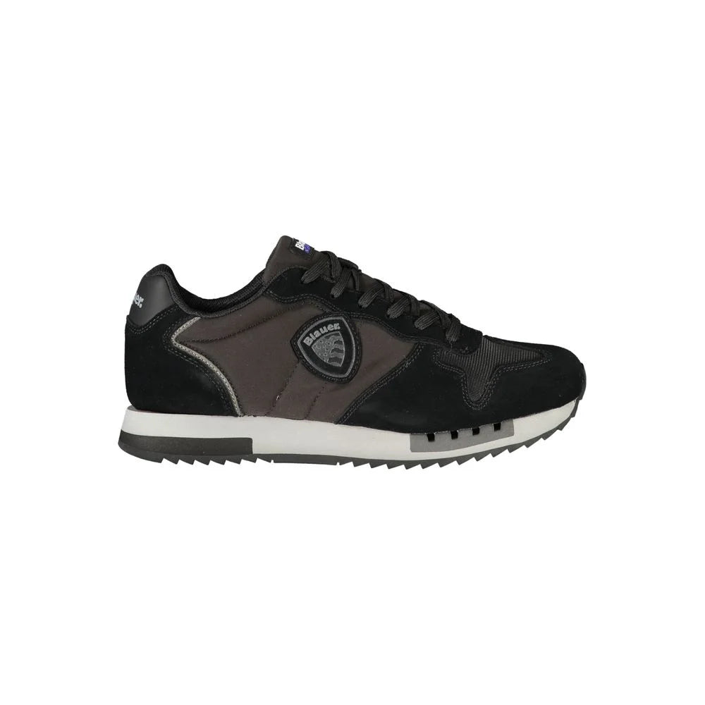Blauer Black Leather Men Sneaker - Sneakers