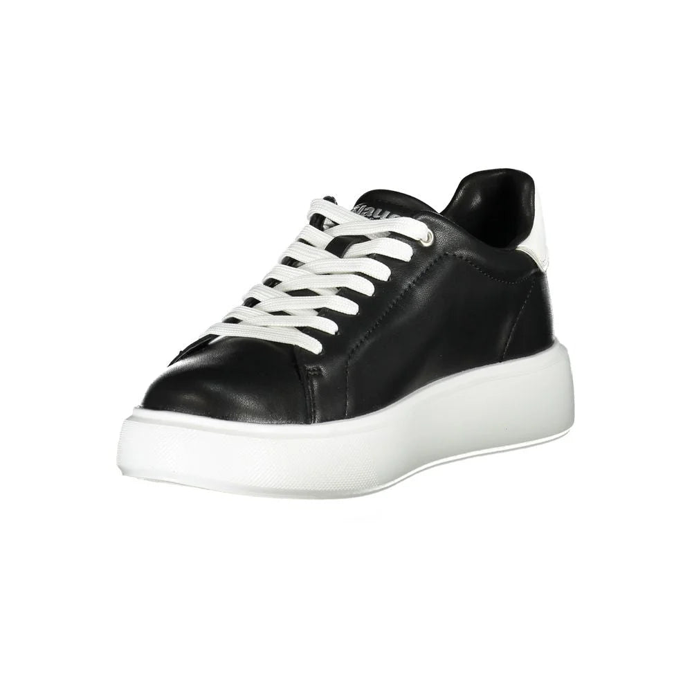 Blauer Black Leather Women Sneaker