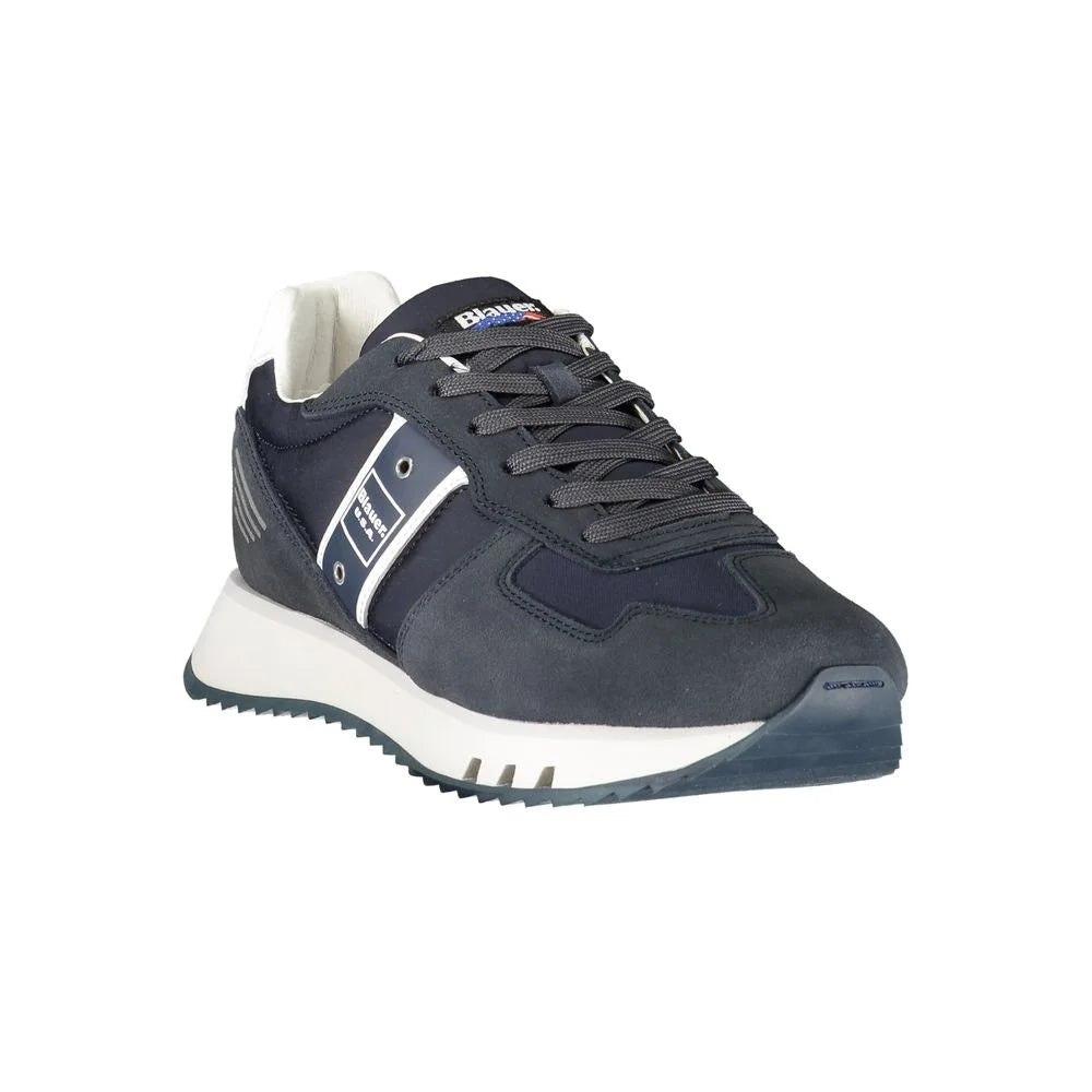 Blauer Blue Leather Men Sneaker - EU43/US10
