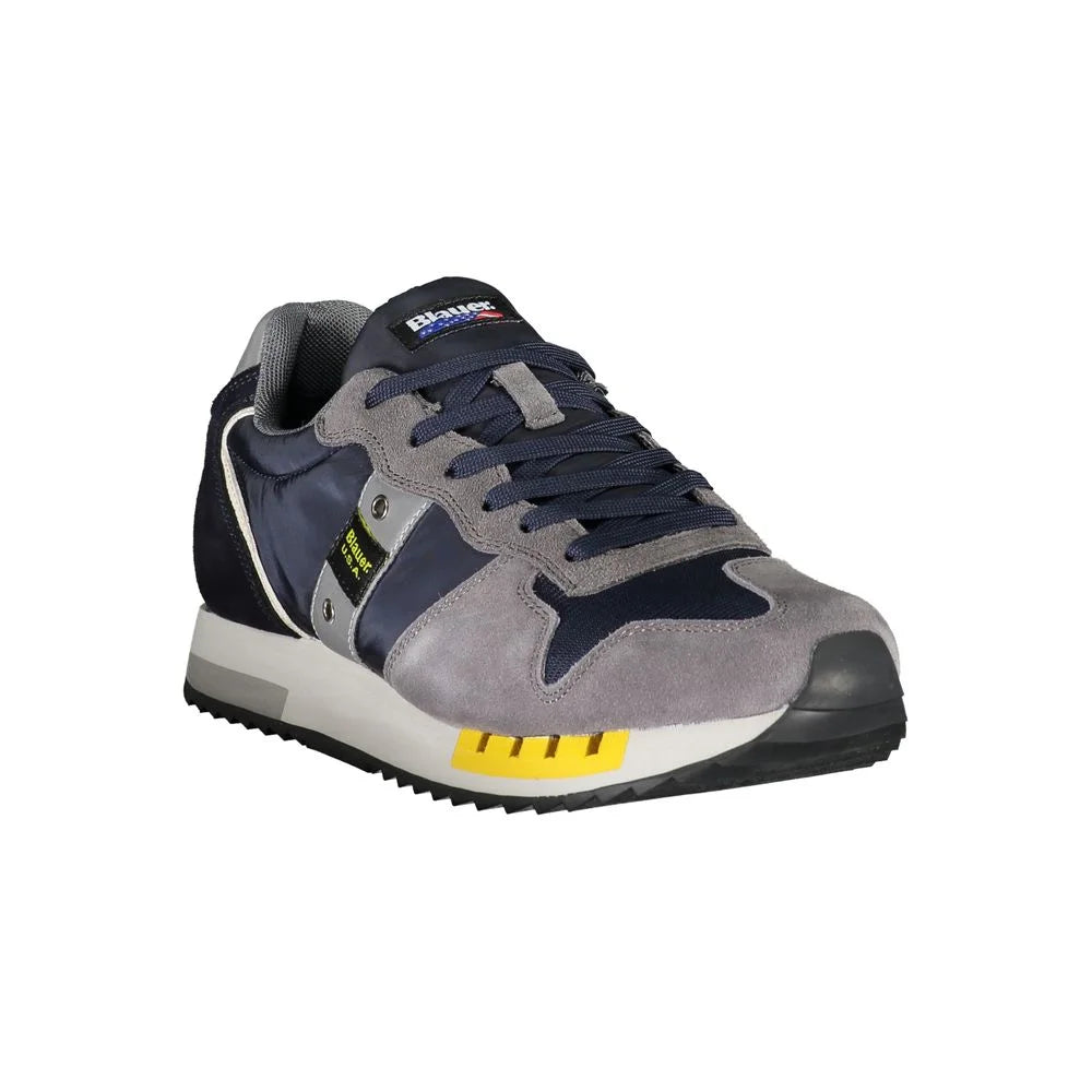 Blauer Elevate Your Step: Blue Contrast Lace-Up Sneakers - Sneakers