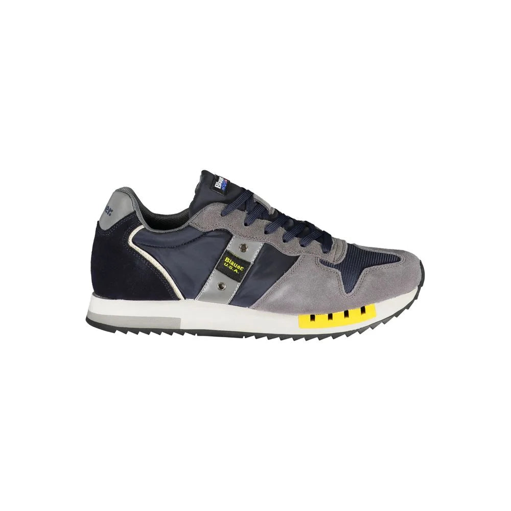 Blauer Elevate Your Step: Blue Contrast Lace-Up Sneakers - Sneakers
