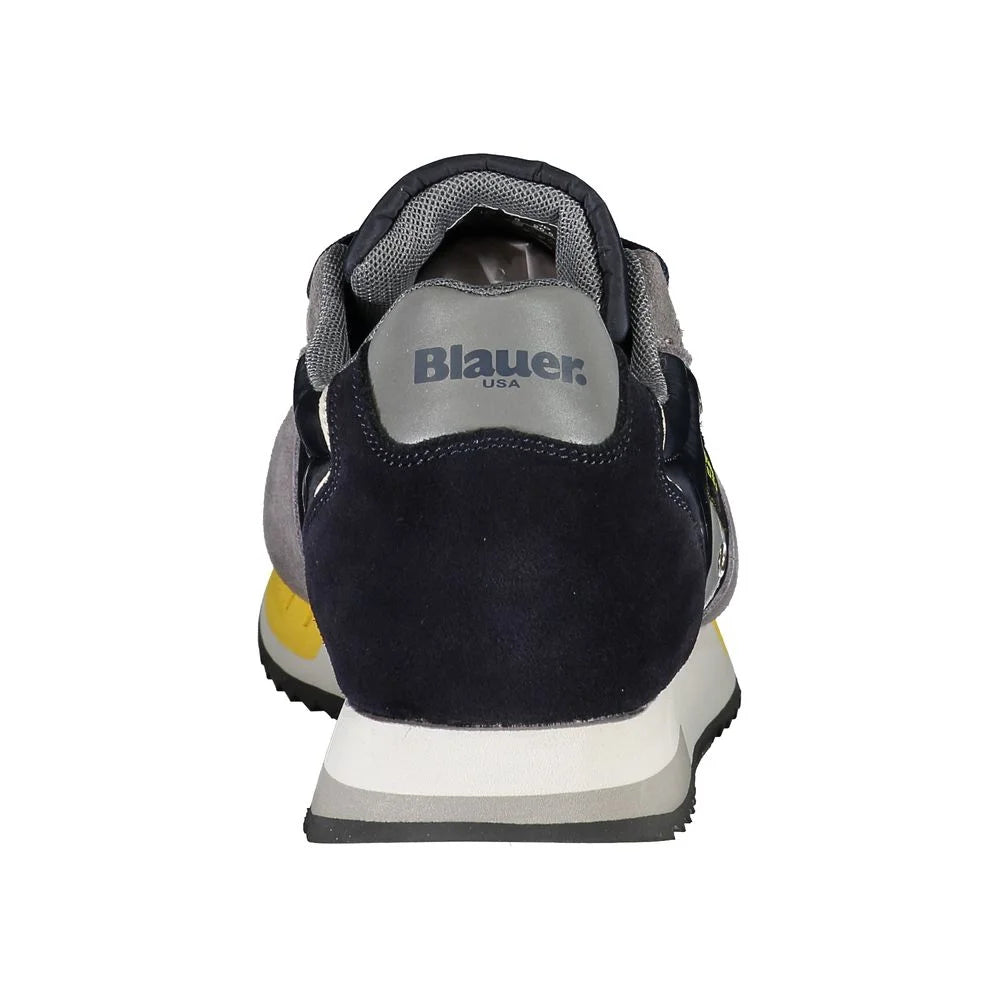 Blauer Elevate Your Step: Blue Contrast Lace-Up Sneakers - Sneakers