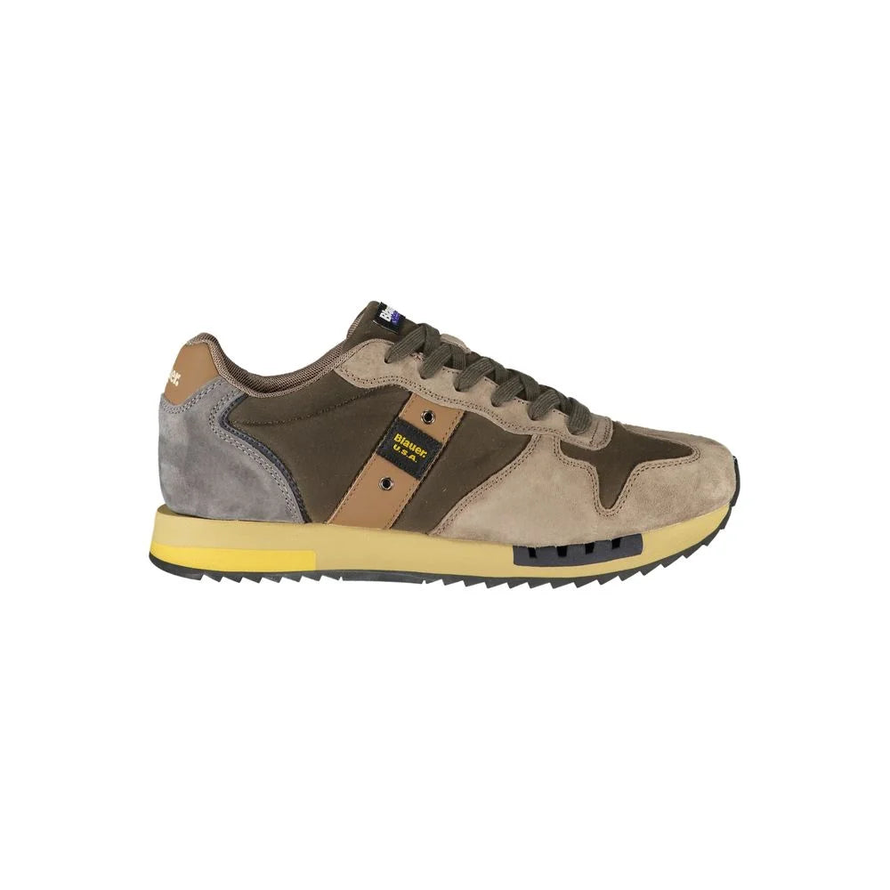 Blauer Green Leather Men Sneaker - Sneakers