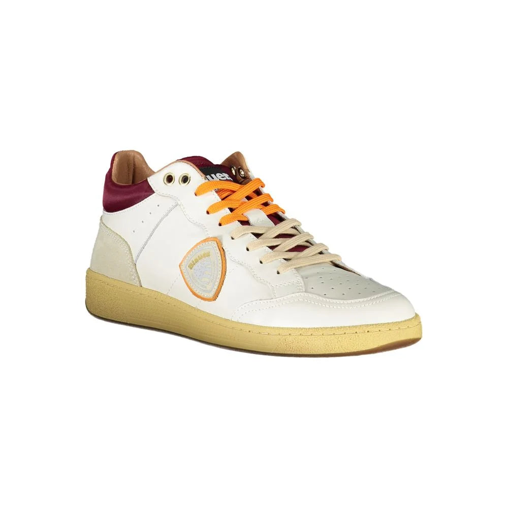 Blauer Sleek White Sneakers with Contrast Accents - Sneakers