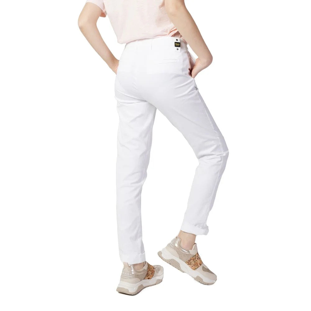 Blauer White Cotton Pant - W30