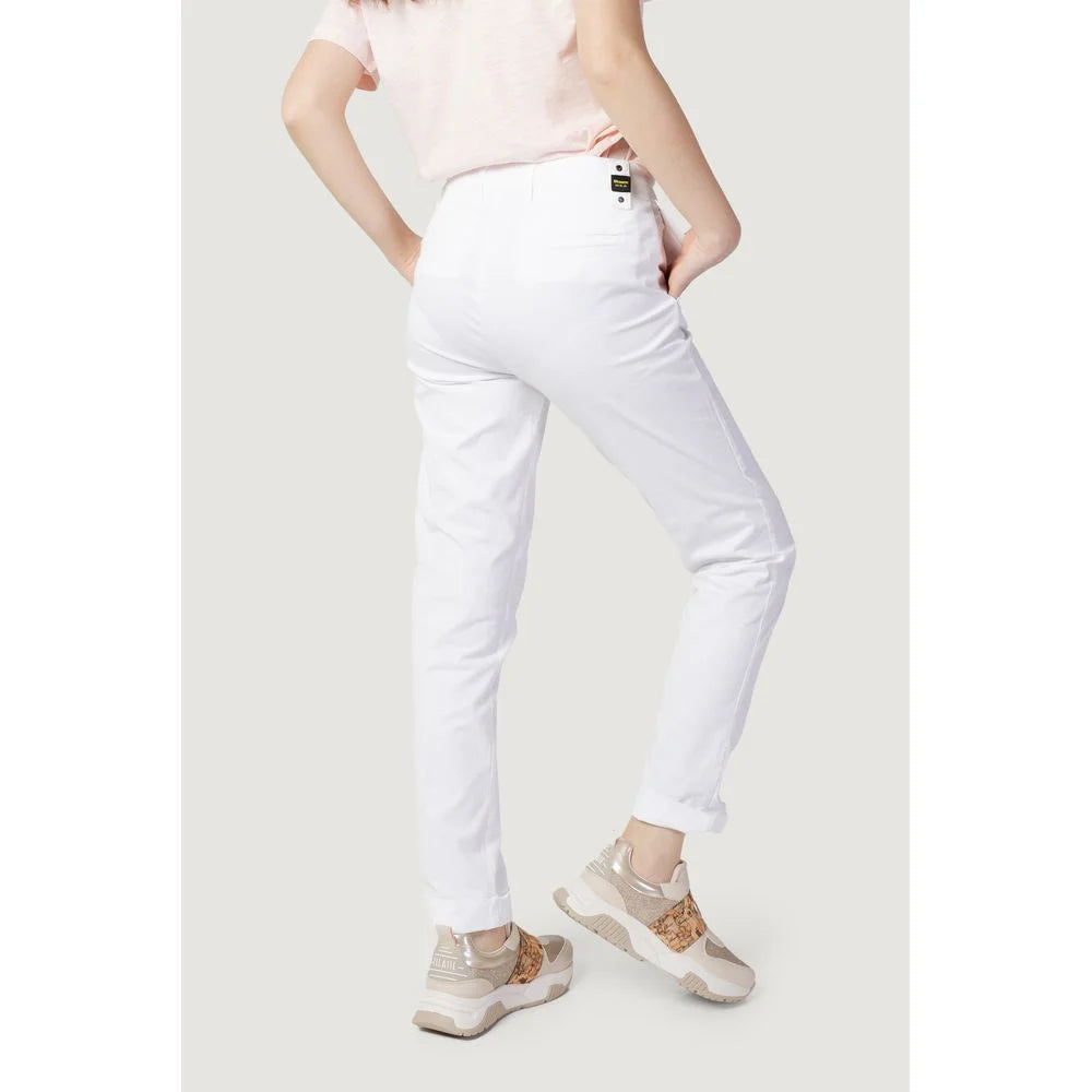 Blauer White Cotton Pant - W30