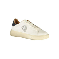 Blauer White Leather Men Sneaker - Sneakers