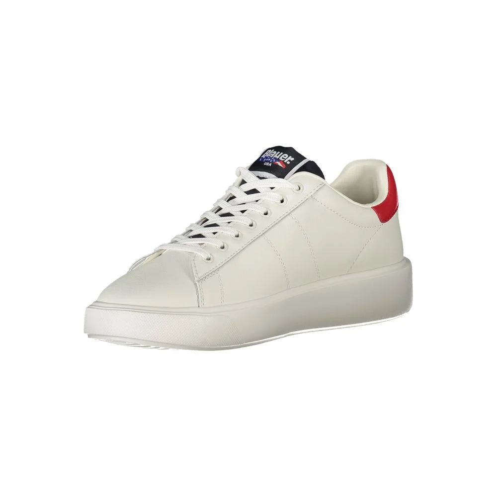 Blauer White Leather Men Sneaker - Sneakers