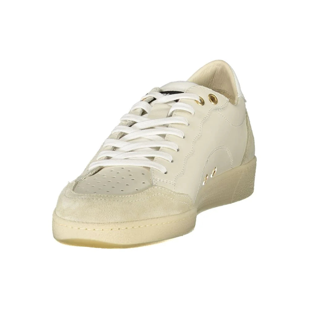 Blauer White Leather Men Sneaker - Sneakers