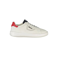 Blauer White Leather Men Sneaker - Sneakers