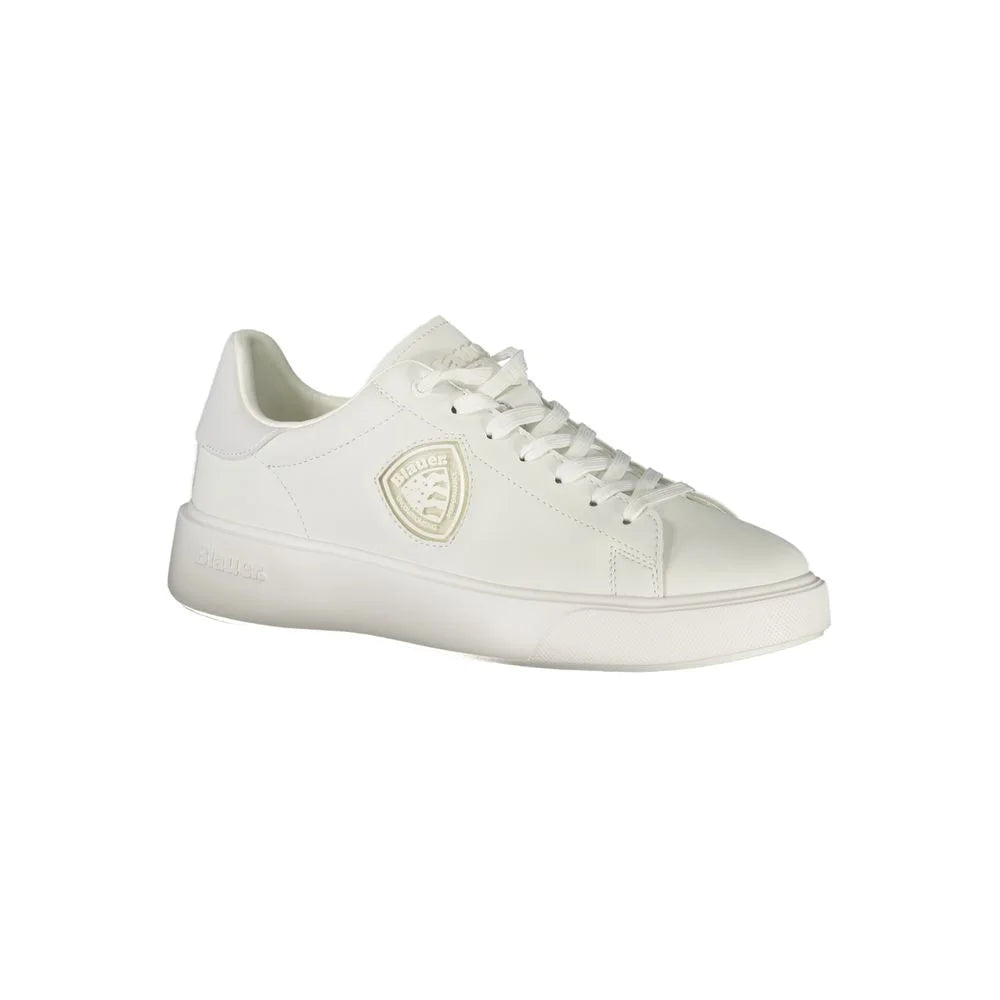 Blauer White Leather Men Sneaker - Sneakers