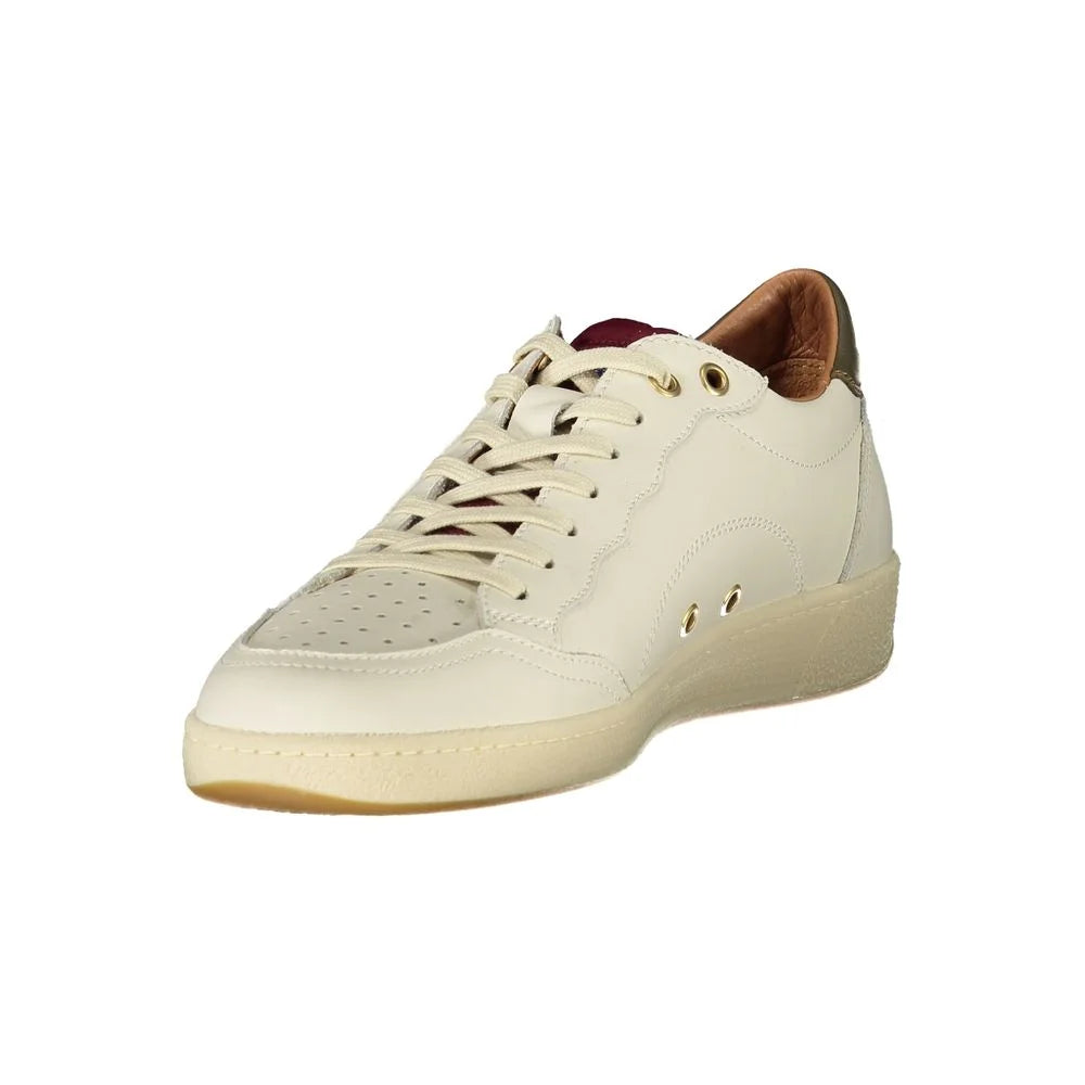 Blauer White Leather Men Sneaker - Sneakers