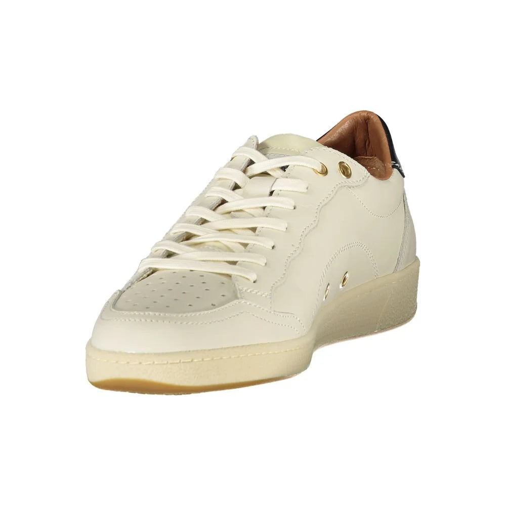 Blauer White Leather Men Sneaker - Sneakers