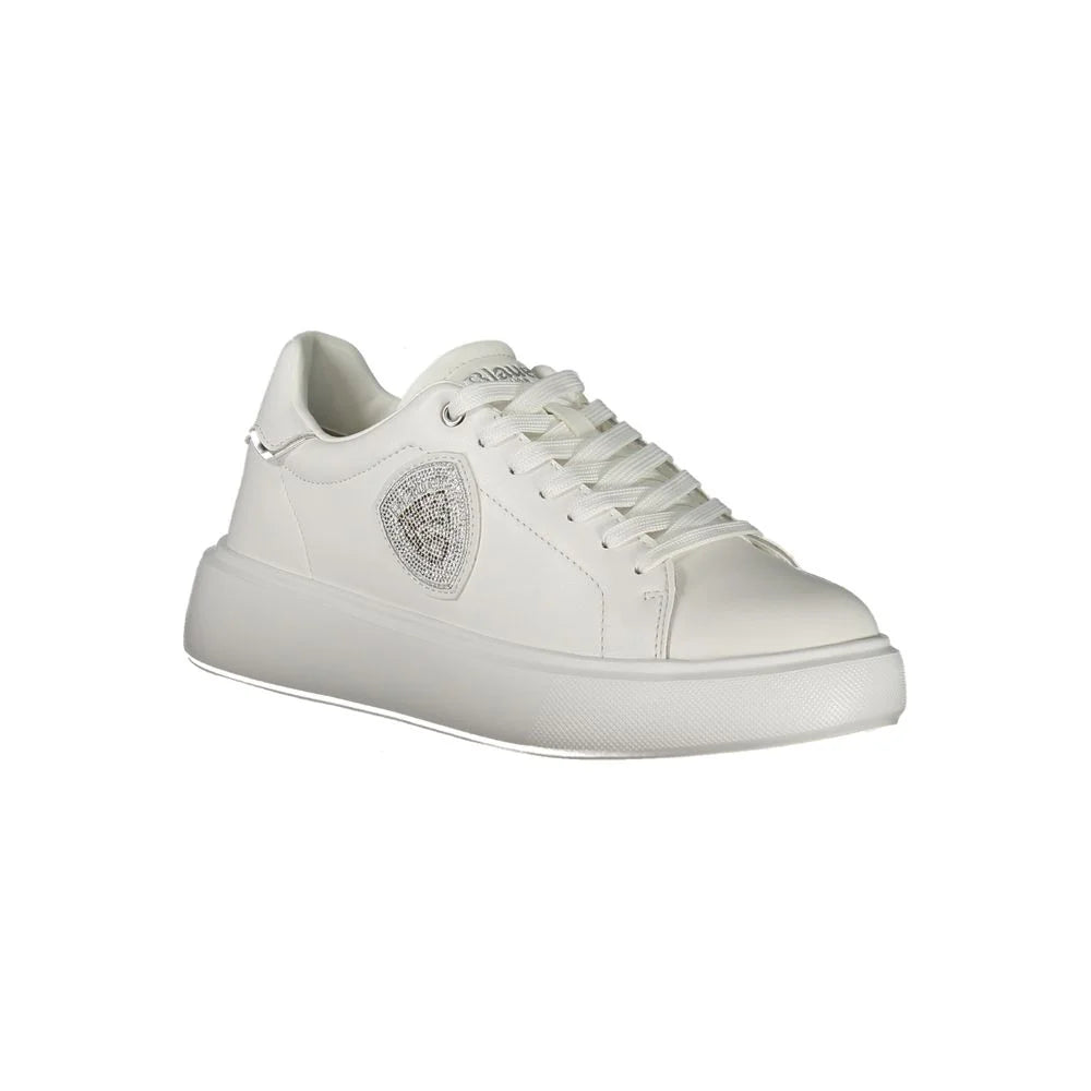 Blauer White Leather Women Sneaker