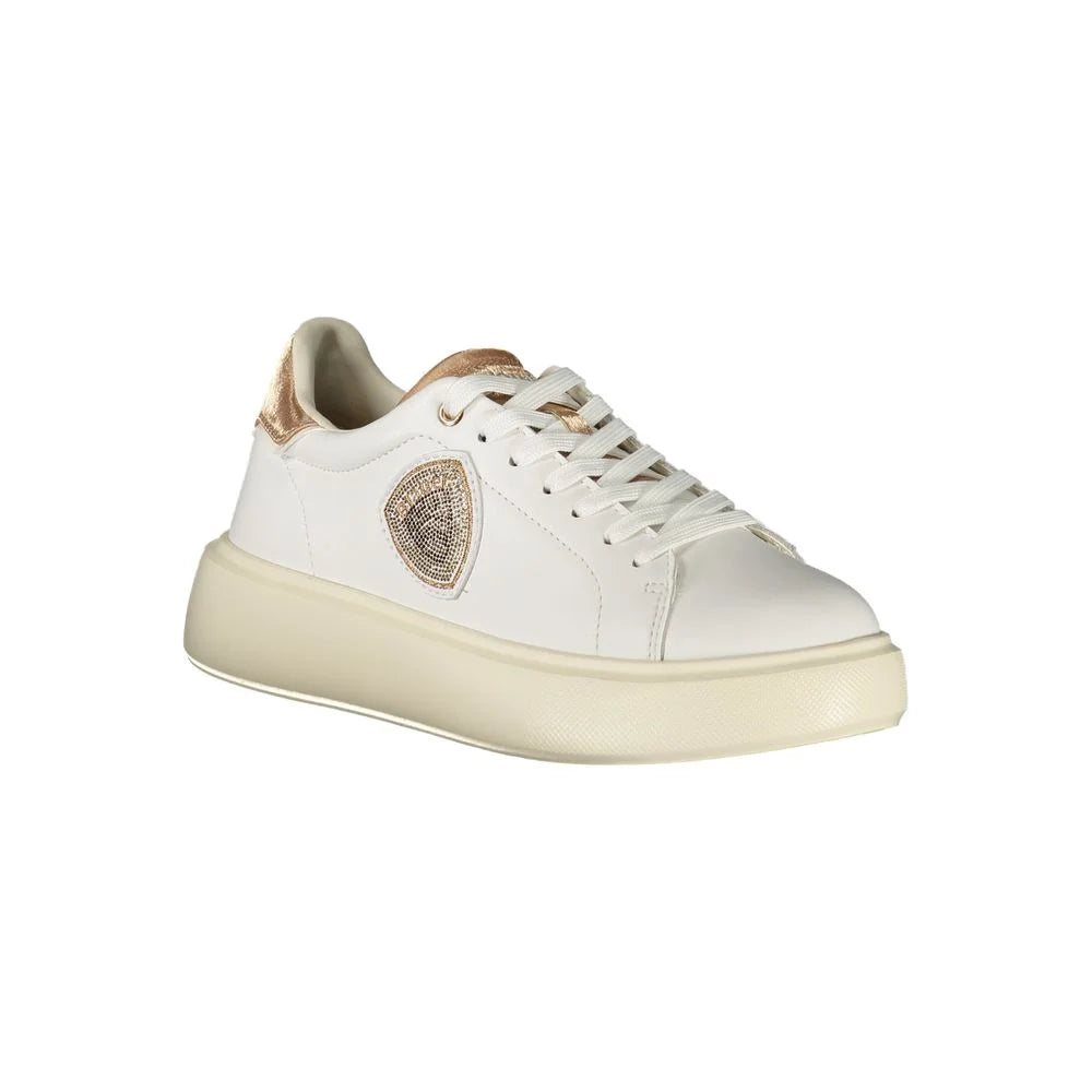 Blauer White Leather Women Sneaker