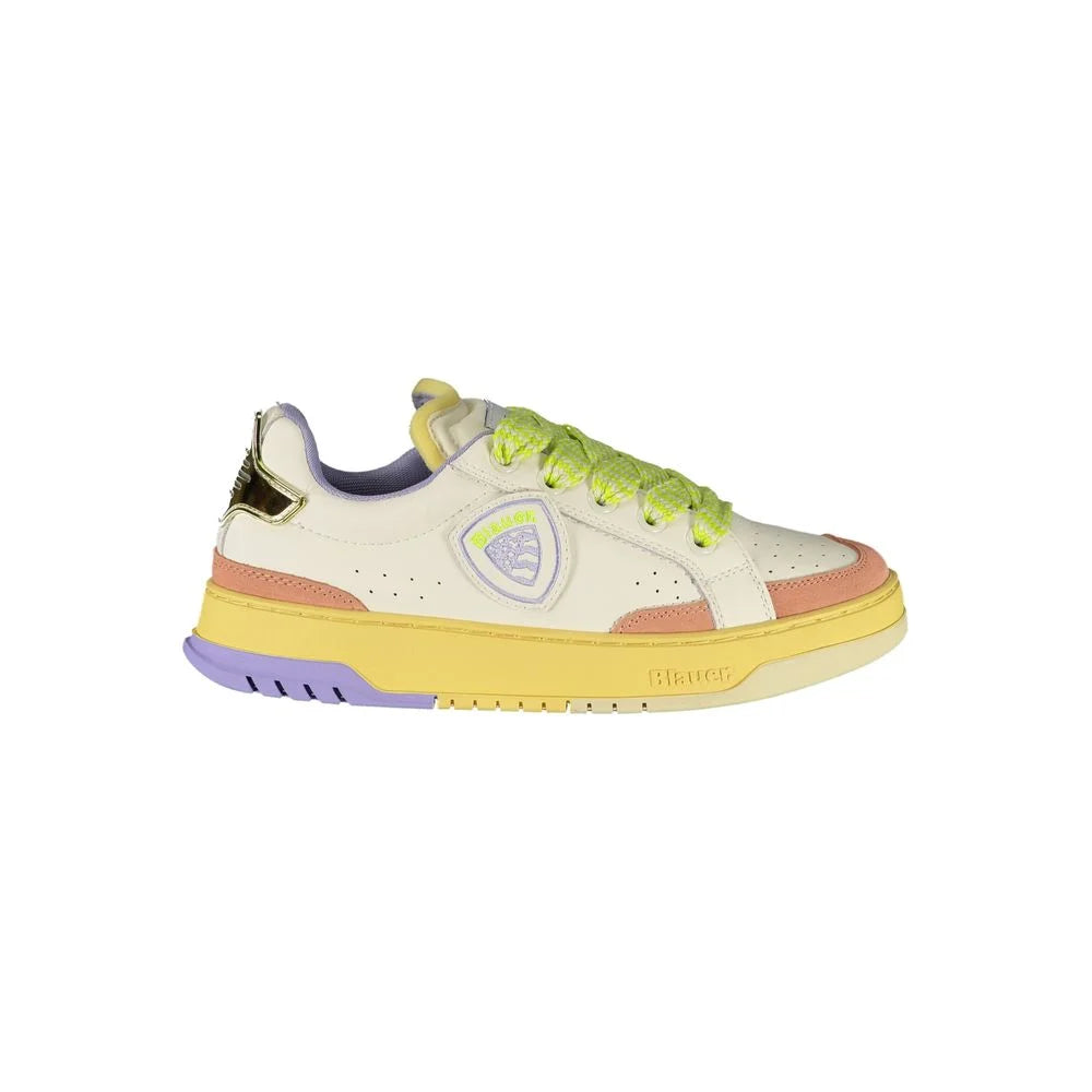 Blauer White Leather Women Sneaker - Sneakers