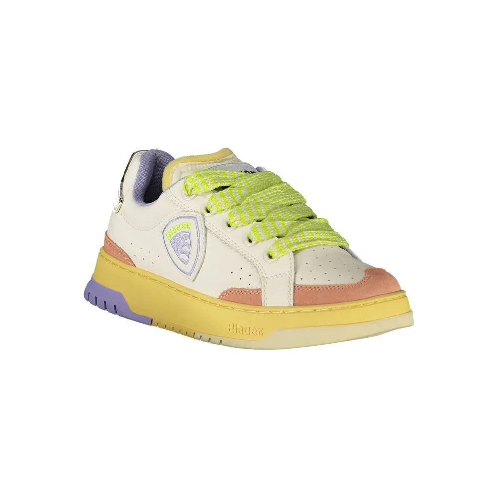 Blauer White Leather Women Sneaker - Sneakers