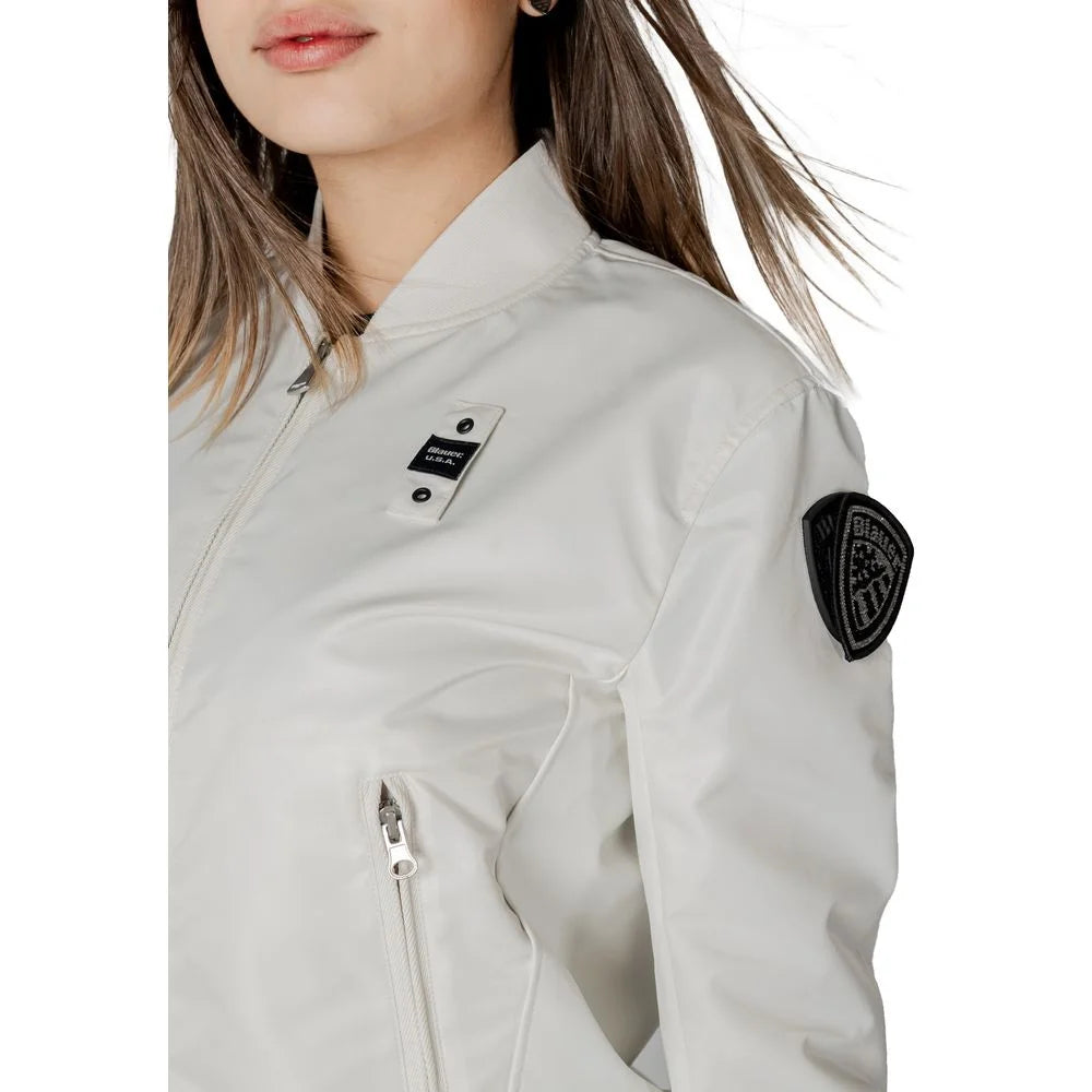 Blauer White Polyamide Jackets & Coat - IT38|XS
