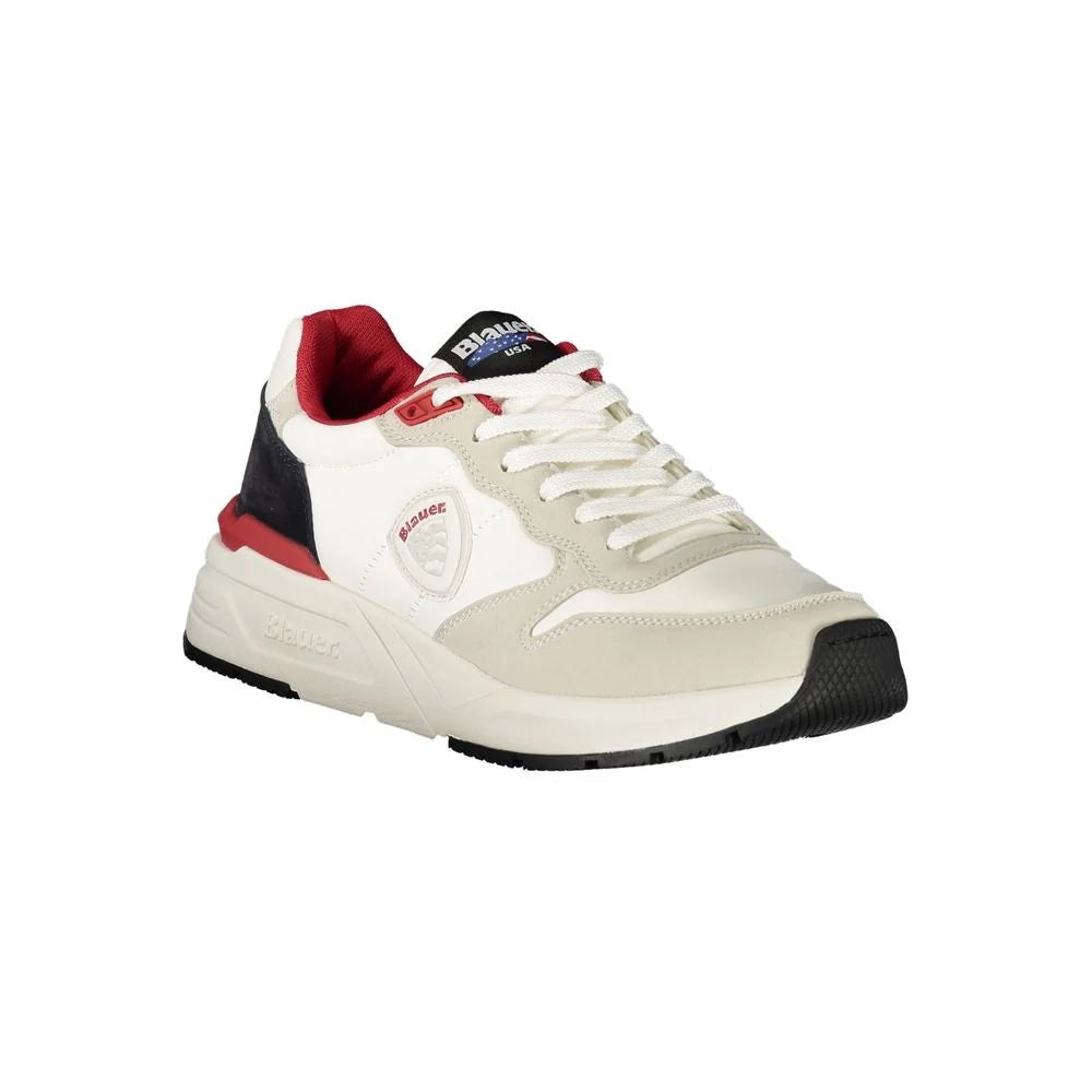 Blauer White Polyester Men Sneaker - Sneakers
