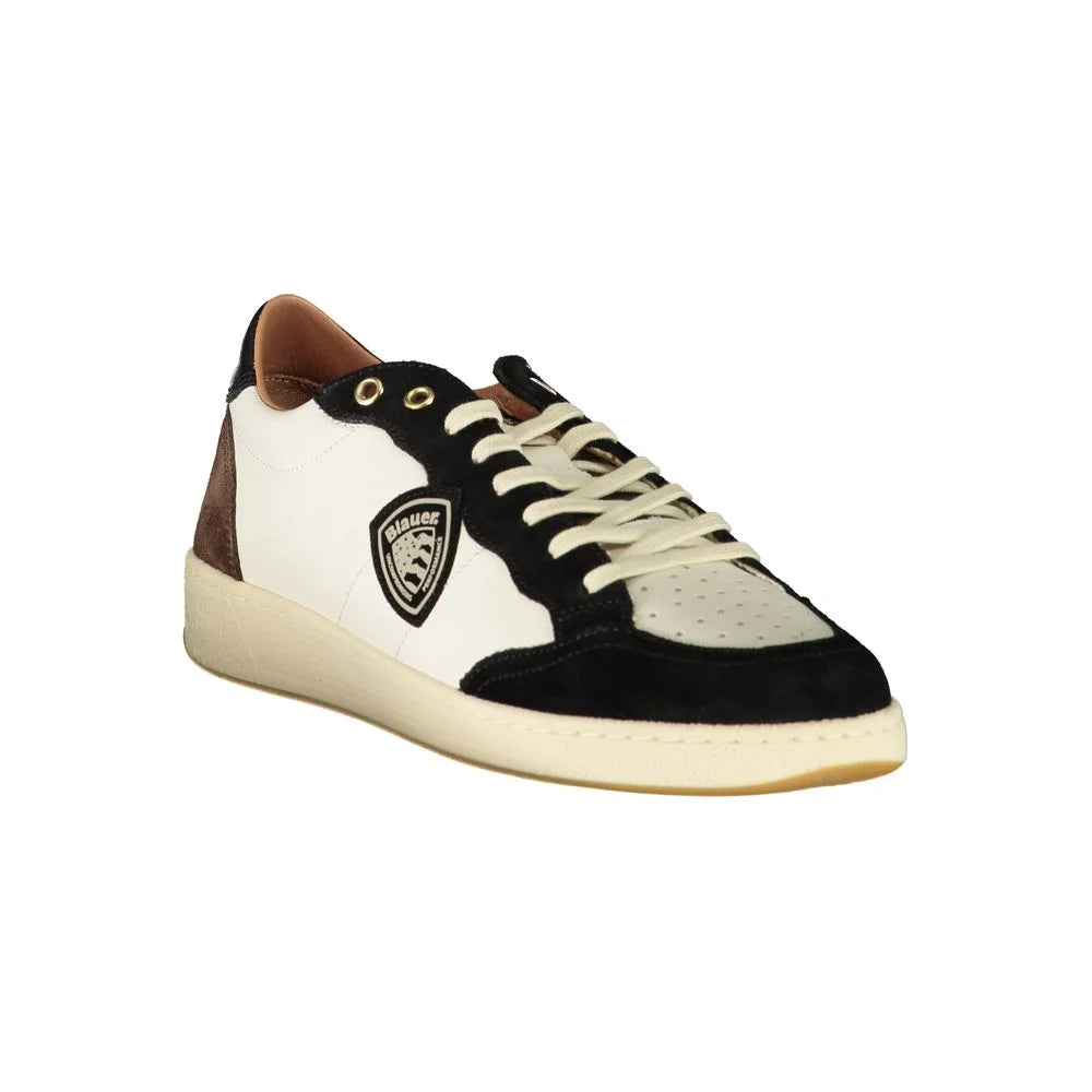 Blauer White Polyester Sneaker - EU42/US9 - Sneakers