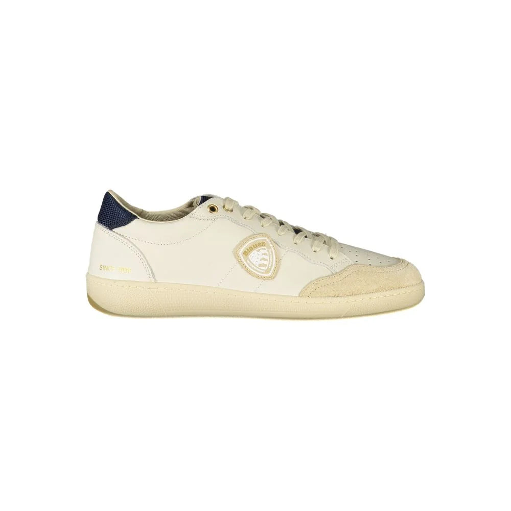 Blauer White Polyester Sneaker - Sneakers