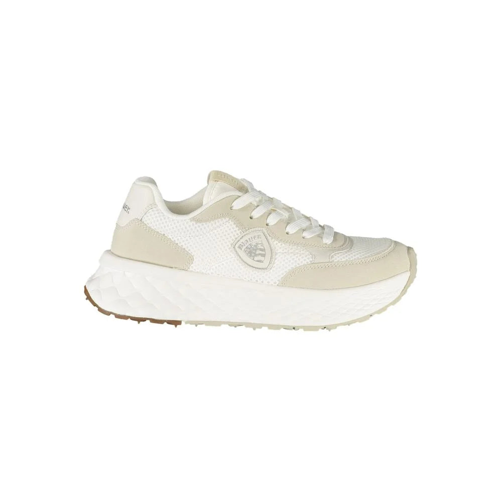 Blauer White Polyester Women Sneaker