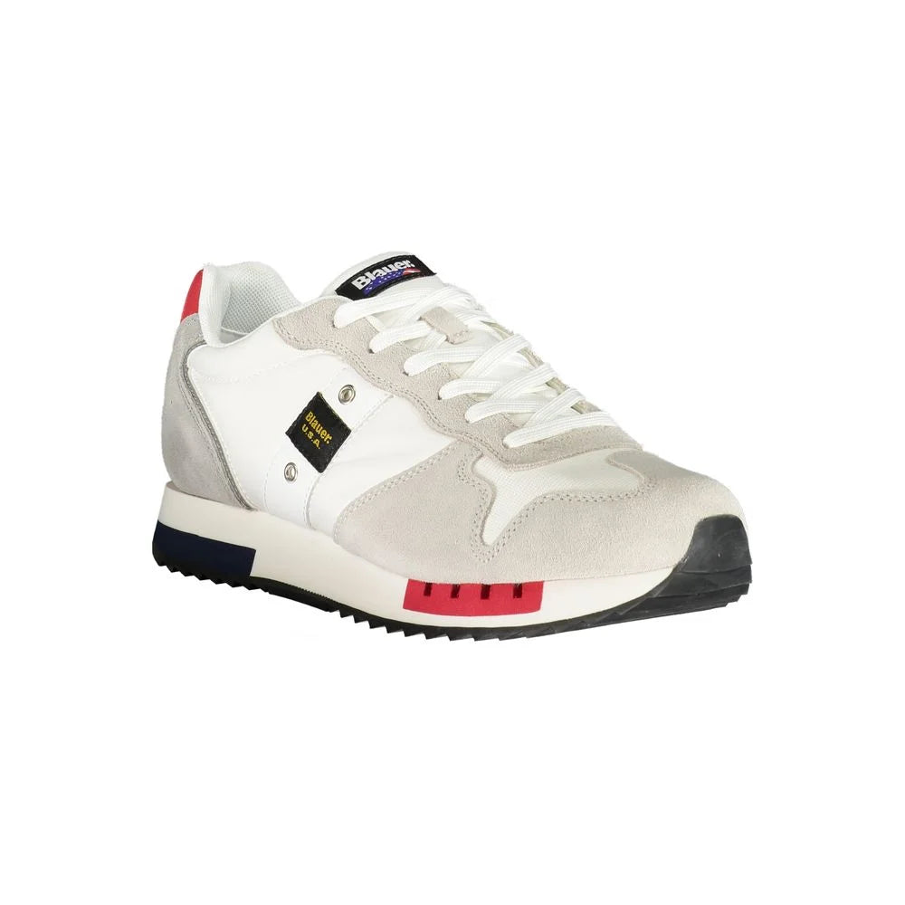 Blauer White Polyethylene Men Sneaker - EU45/US12