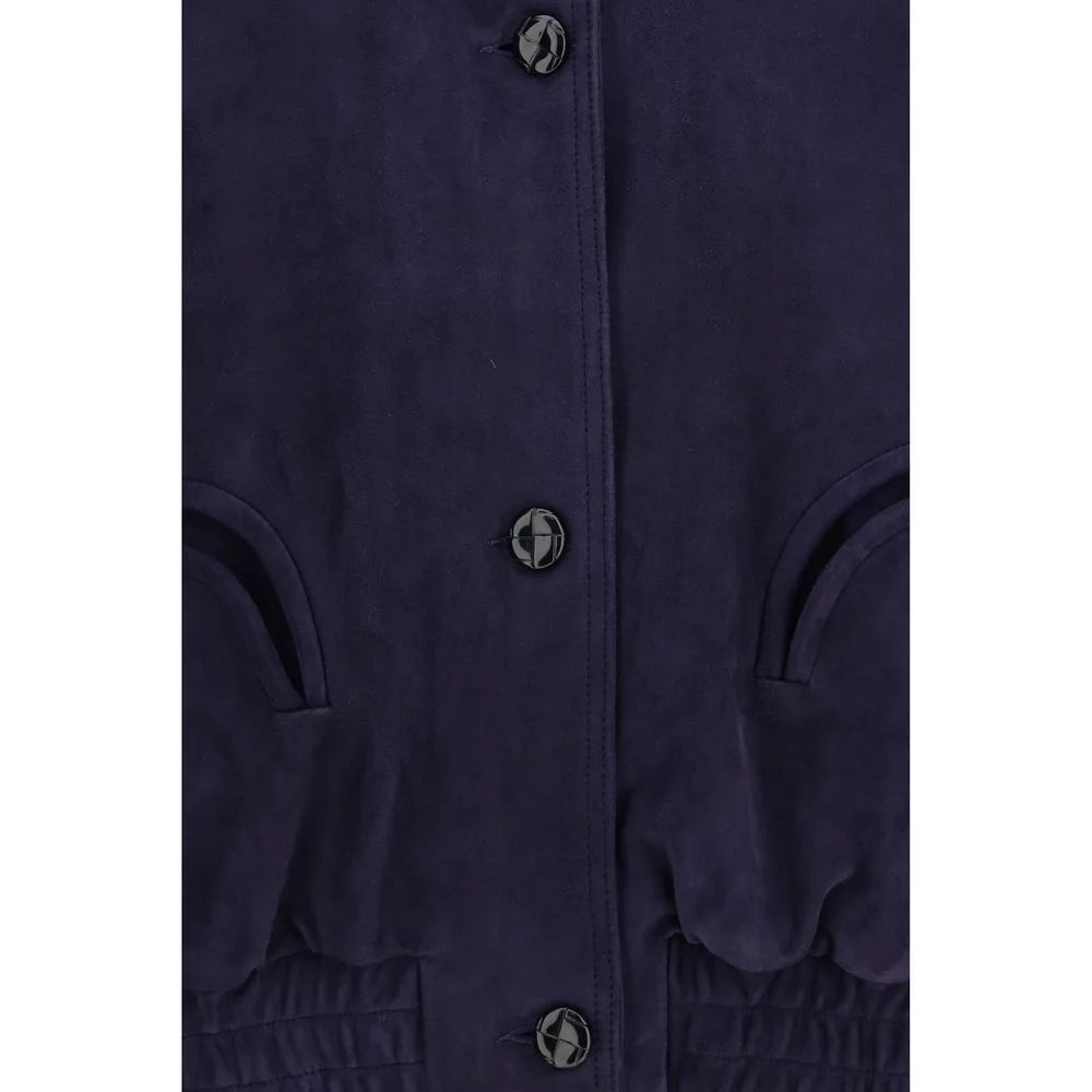 Bomber Blazé Milano bleu en laine Ovis Aries Aries - Vestes Bomber