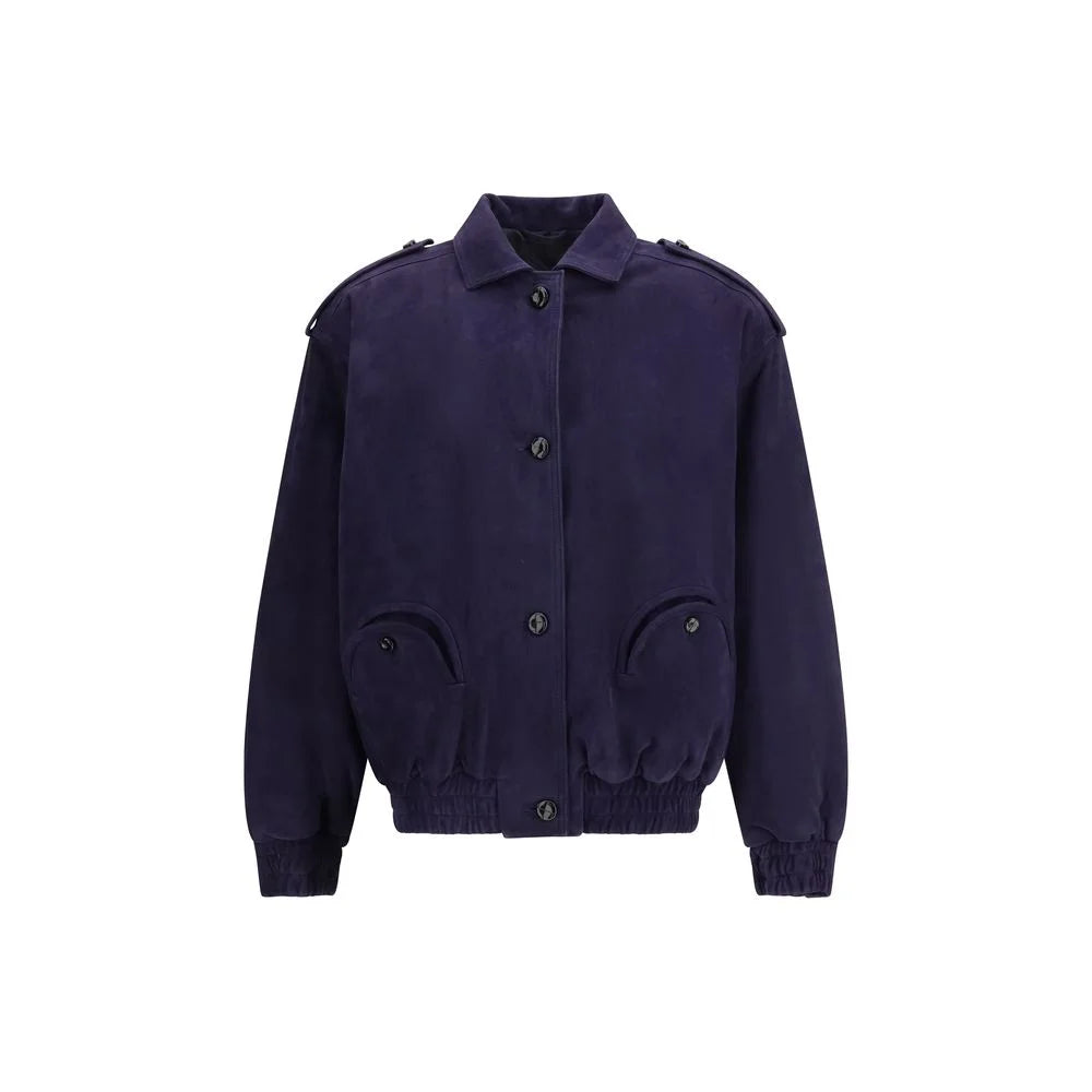 Bomber Blazé Milano bleu en laine Ovis Aries Aries - Vestes Bomber