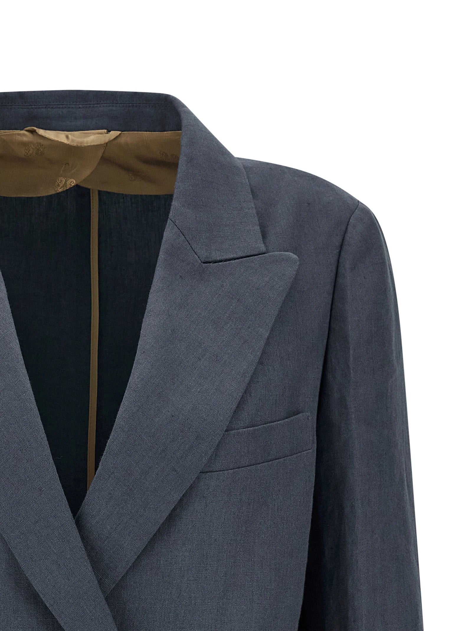 Blazé Milano Blue Linen Blazer - 3