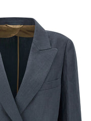 Blazé Milano Blue Linen Blazer - 3