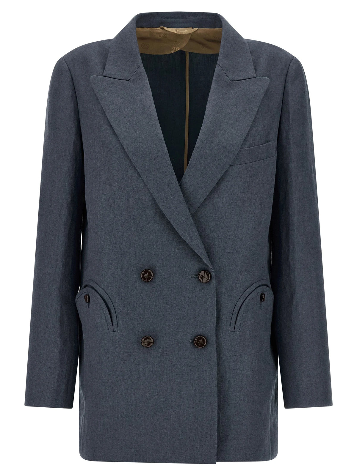 Blazé Milano Blue Linen Blazer - 3