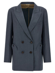 Blazé Milano Blue Linen Blazer - 3