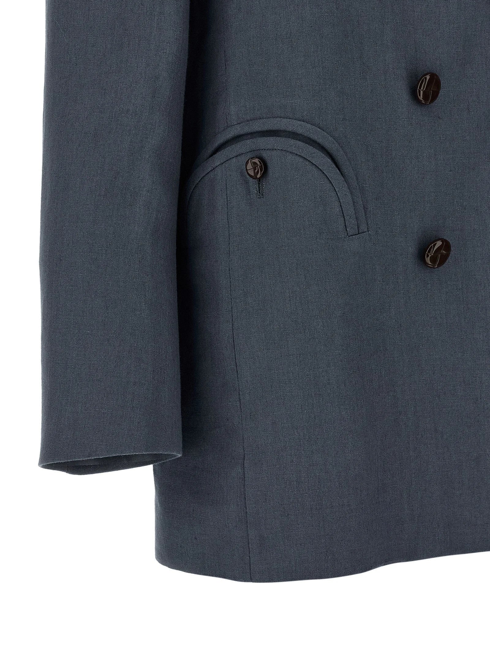 Blazé Milano Blue Linen Blazer - 3