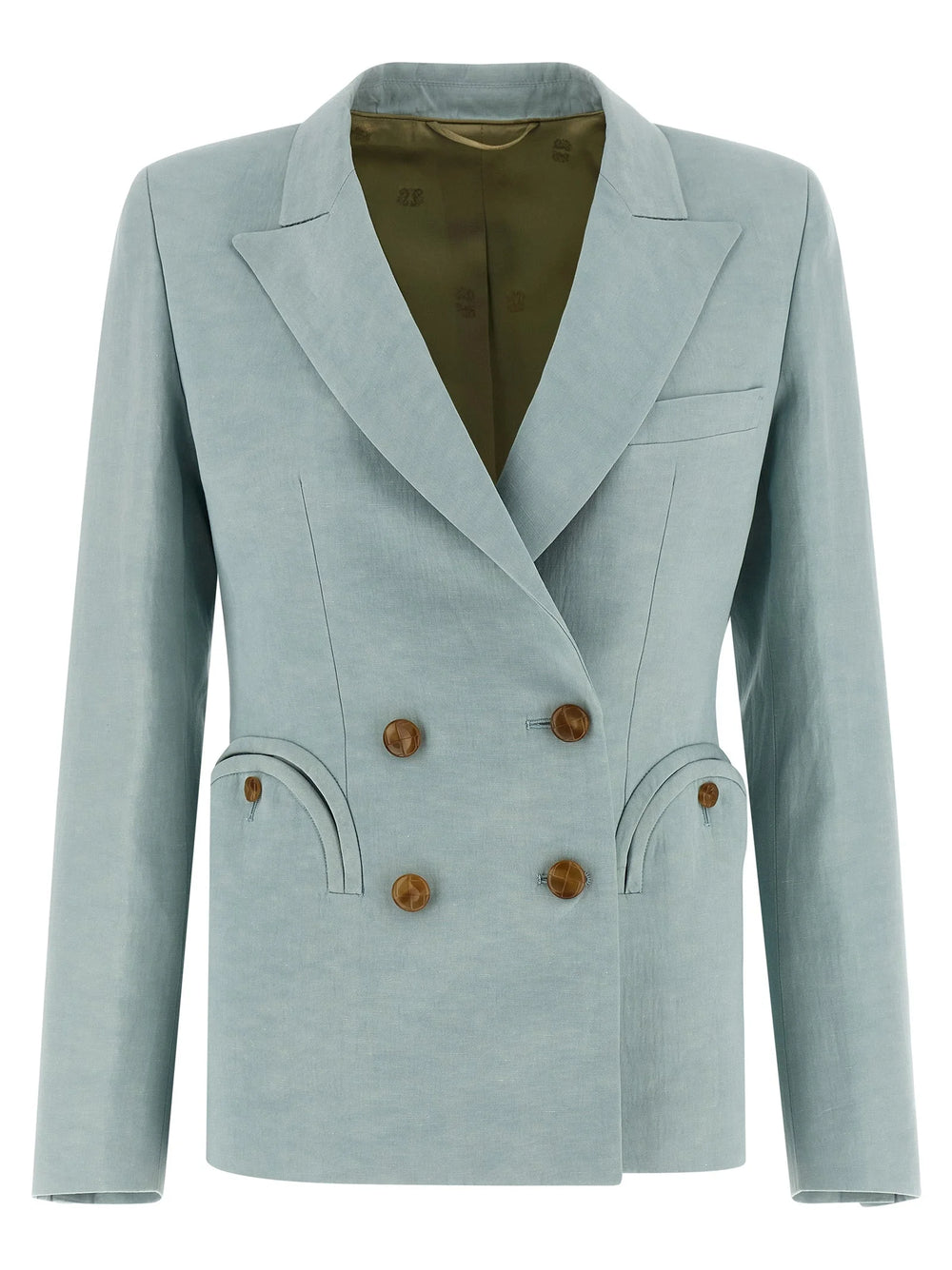 Blazé Milano Blue Silk Blazer - 2