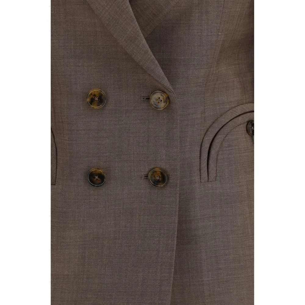 Blazé Milano Brown Fleece Wool Blazer - III/L