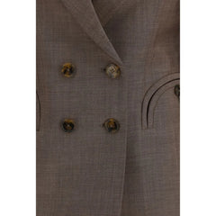 Blazé Milano Brown Fleece Wool Blazer - III/L