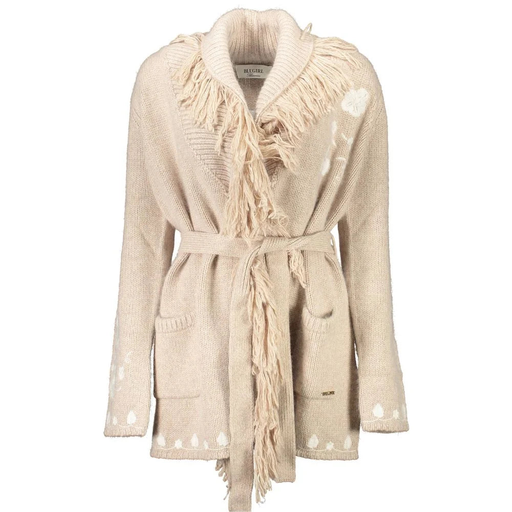 Blugirl Beige Wool Sweater - XL - Cardigans