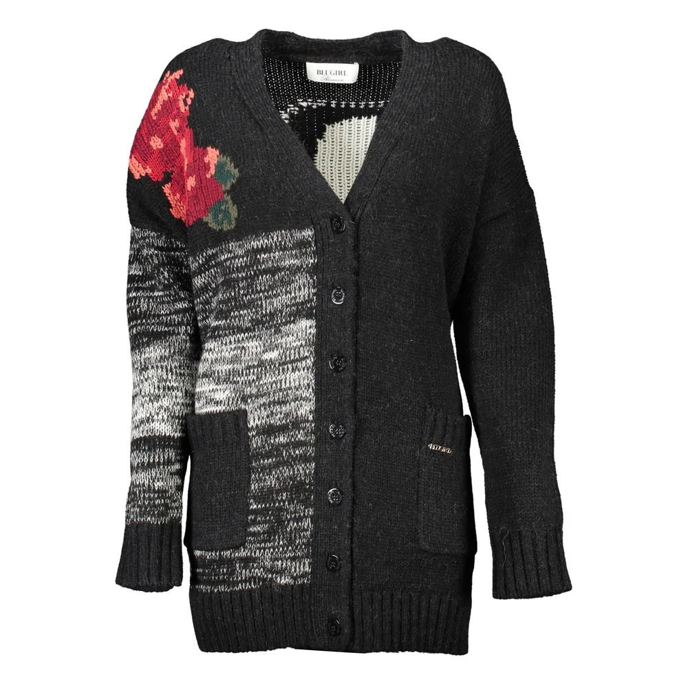 Blugirl Black Wool Sweater - Cardigans