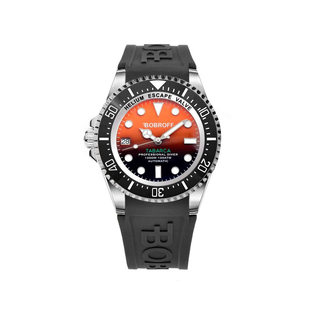Bobroff Black Rubber Sport Watch
