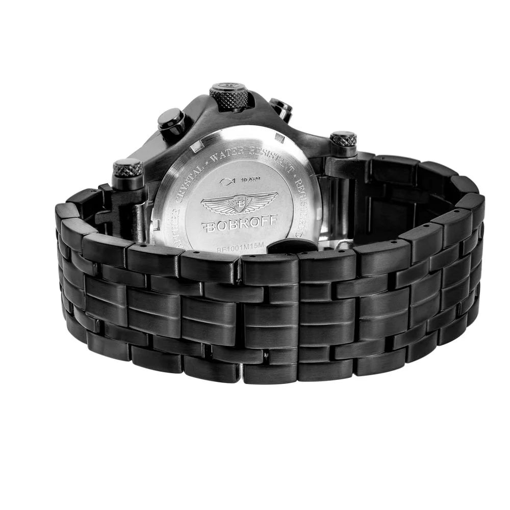 Bobroff Black Stainless Steel Watch