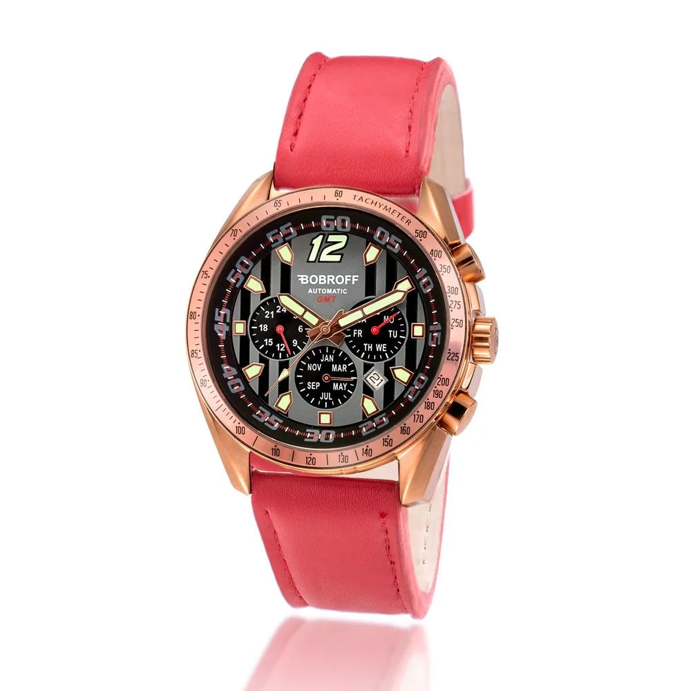 Bobroff Red Leather Watch - Watches