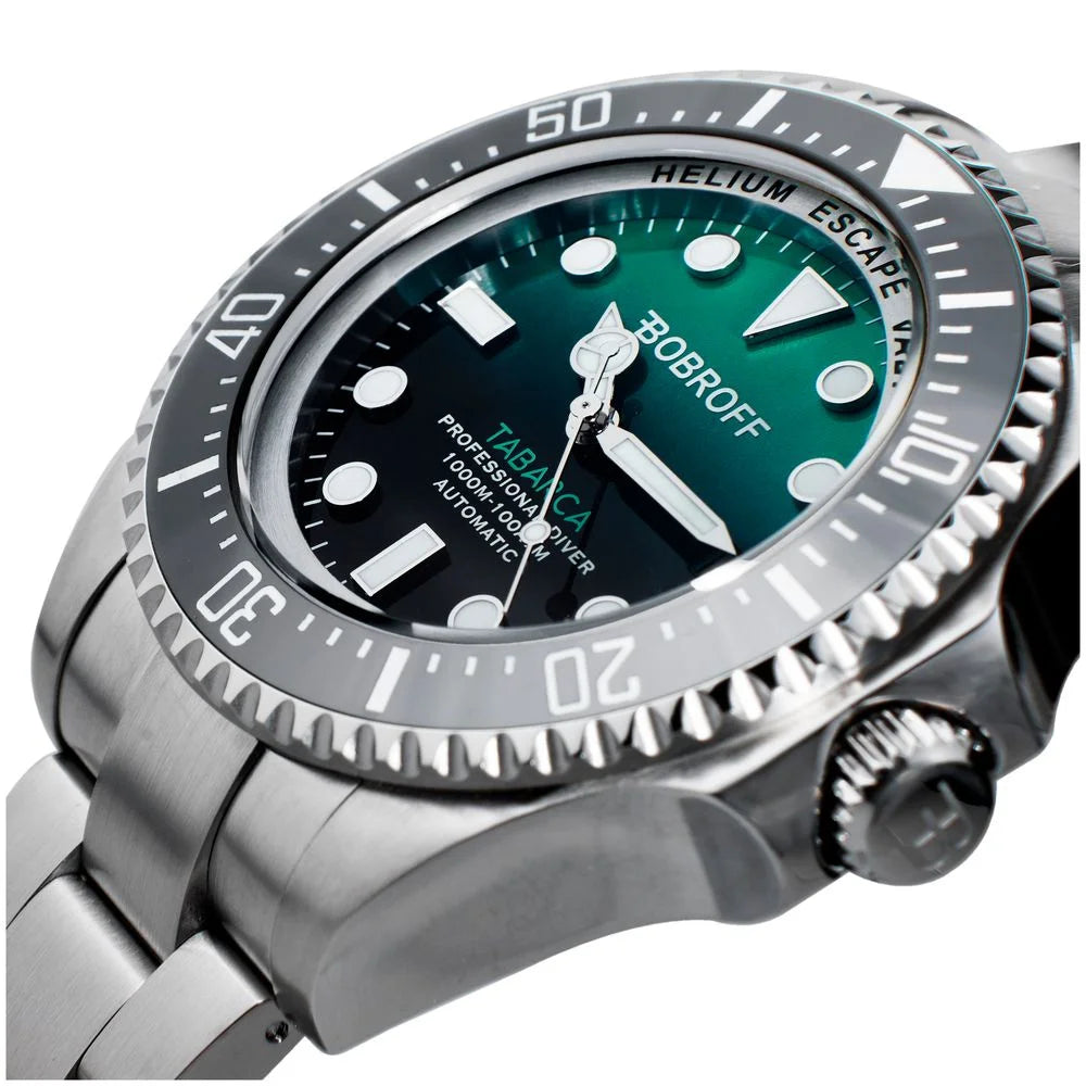 Bobroff Silver Stainless Steel Sport Watch