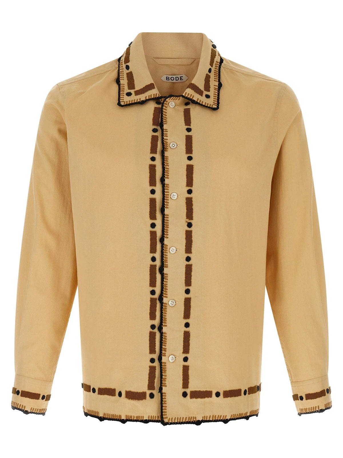 BODE Beige Cotton Blouse - L