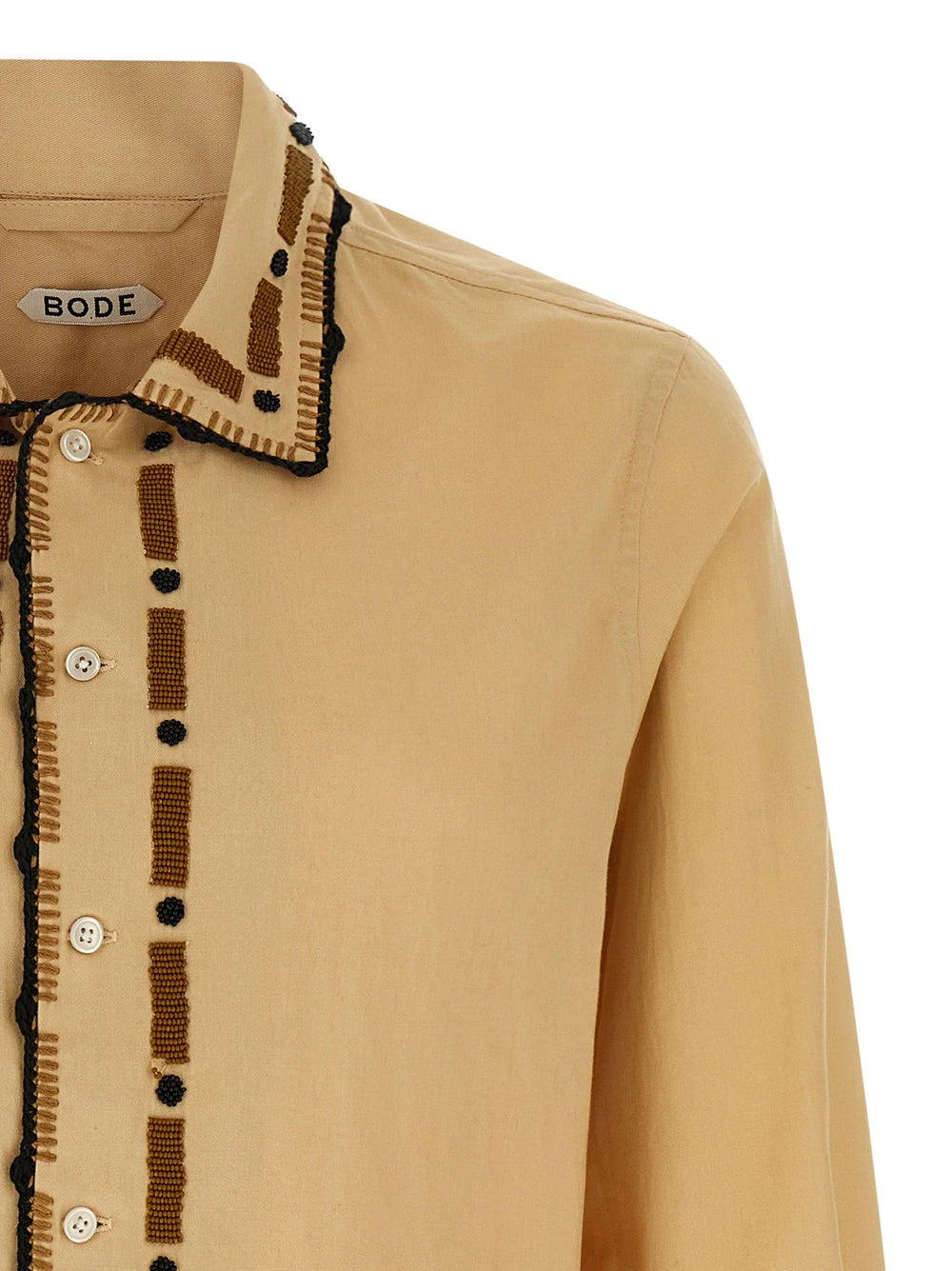 BODE Beige Cotton Blouse - L